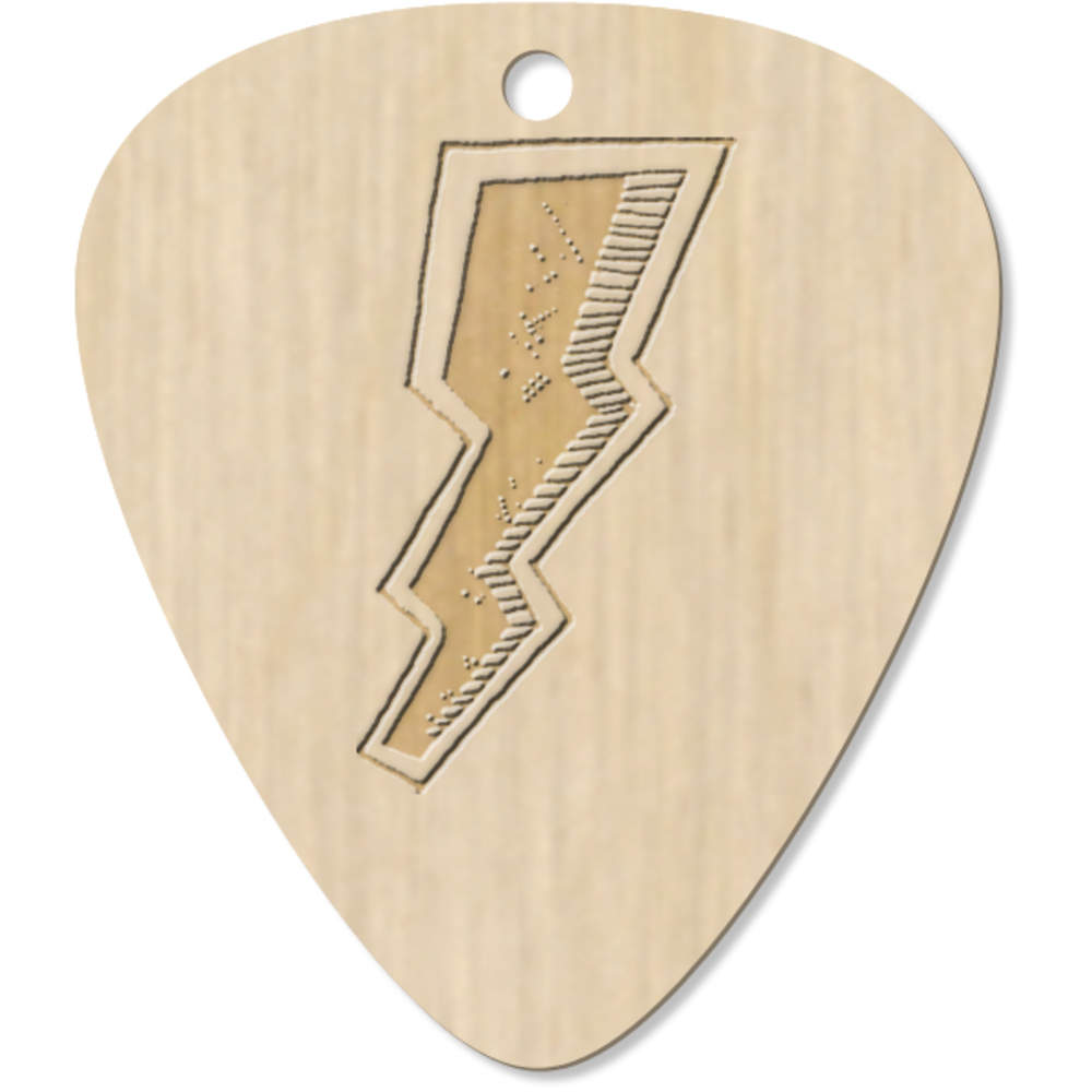 7 x 'Lightning Bolt' Guitar Picks / Pendants (GP00004705)