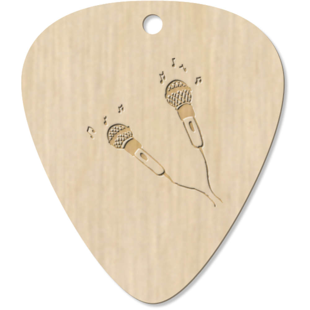 7 x 'Microphones' Guitar Picks / Pendants (GP00004829)