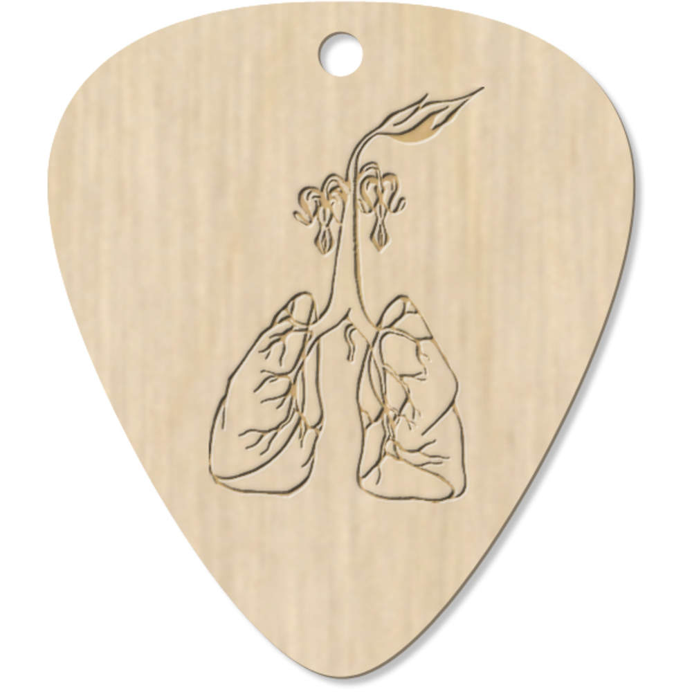 7 x 'Lung & Roots' Guitar Picks / Pendants (GP00006282)