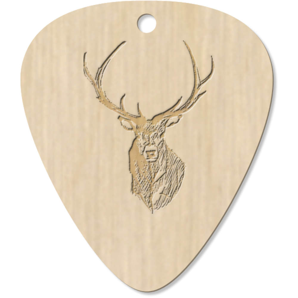 7 x 'Stag Head' Guitar Picks / Pendants (GP00006801)