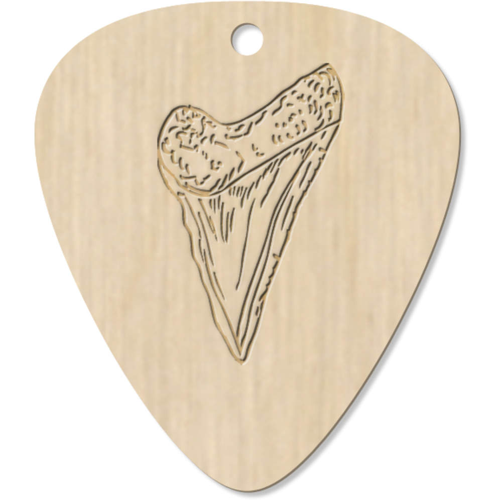 7 x 'Shark Tooth' Guitar Picks / Pendants (GP00007374)