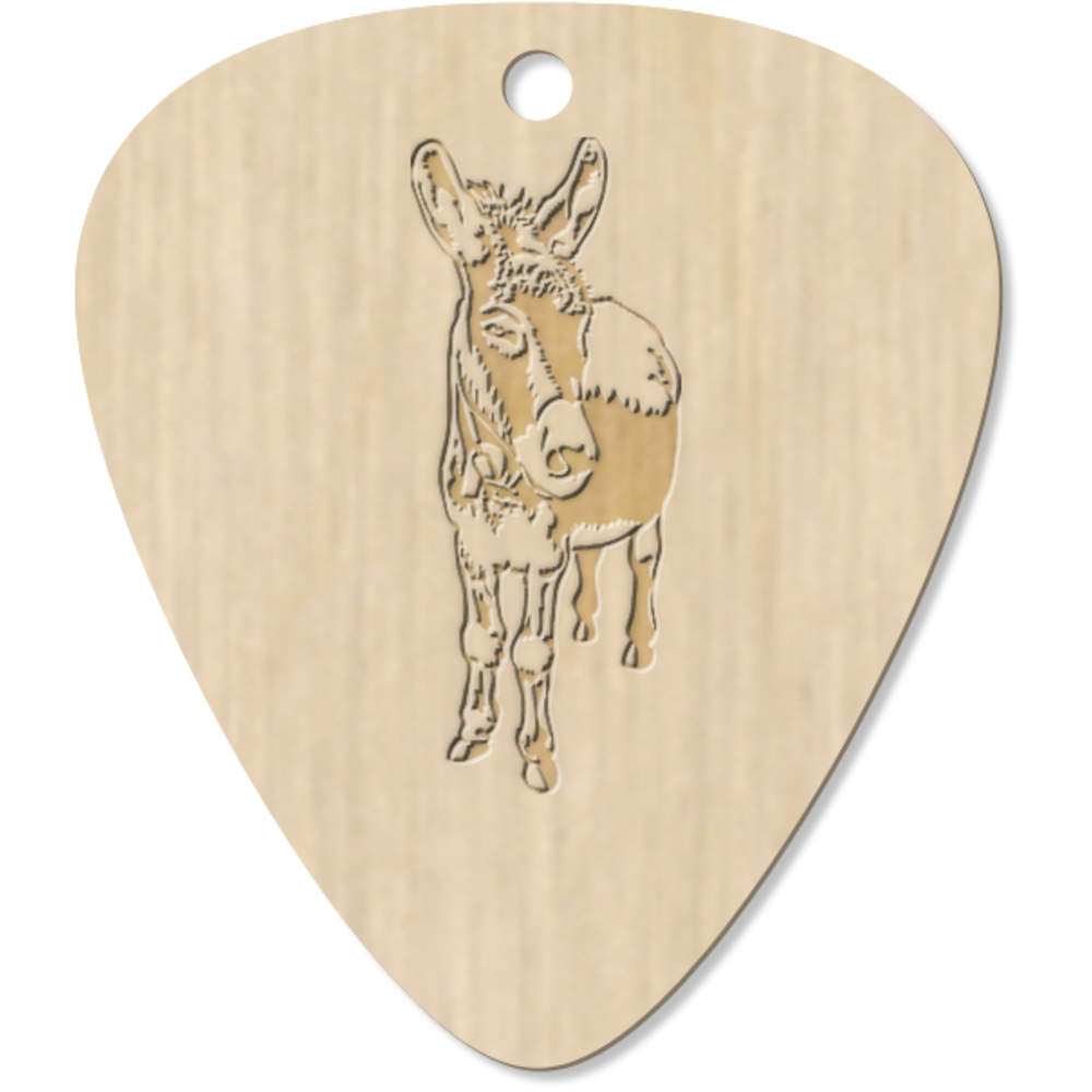 7 x 'Friendly Donkey' Guitar Picks / Pendants (GP00010015)