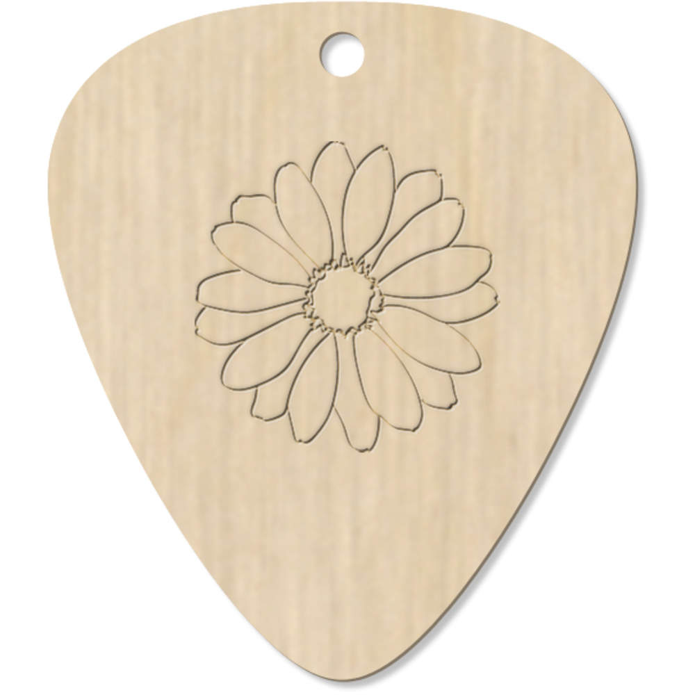 7 x 'Daisy Flower' Guitar Picks / Pendants (GP00010330)