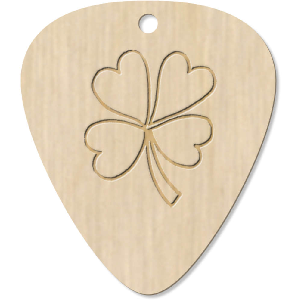 7 x 'Four Leaf Clover' Guitar Picks / Pendants (GP00011108)