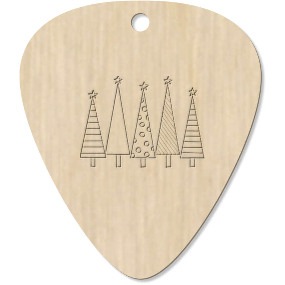 7 x 'Christmas Trees' Guitar Picks / Pendants (GP00011471)
