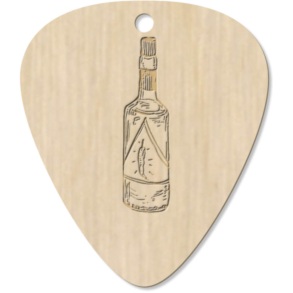 7 x 'Chilli Sauce Bottle' Guitar Picks / Pendants (GP00011790)