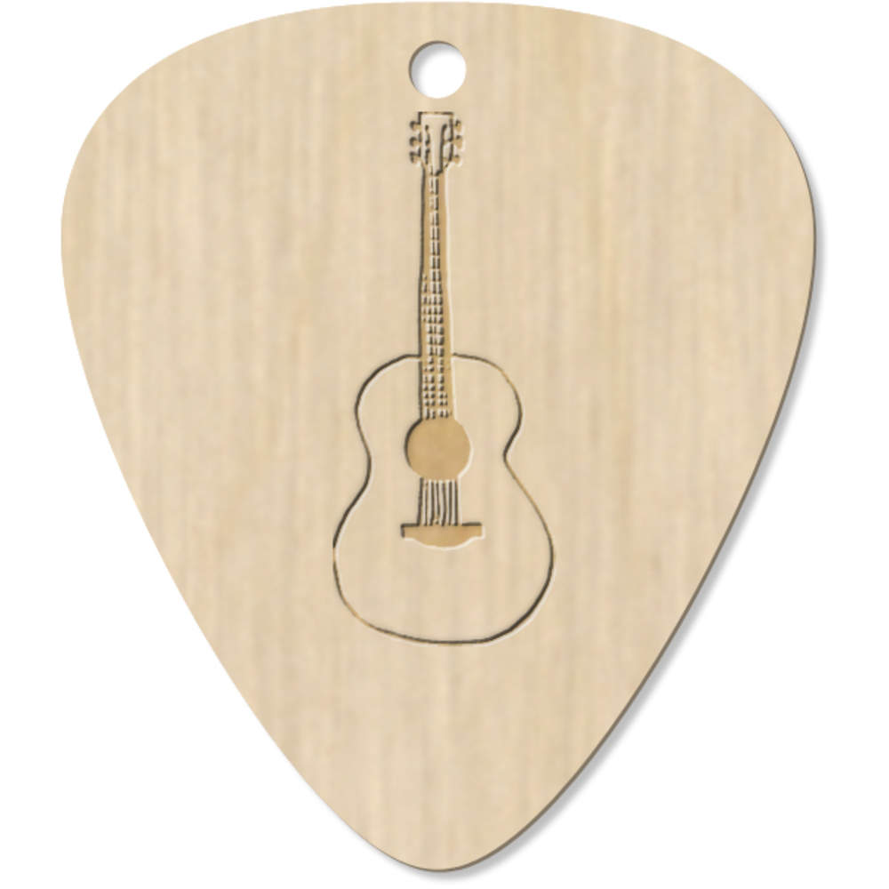 7 x 'Acoustic Guitar' Guitar Picks / Pendants (GP00012184)