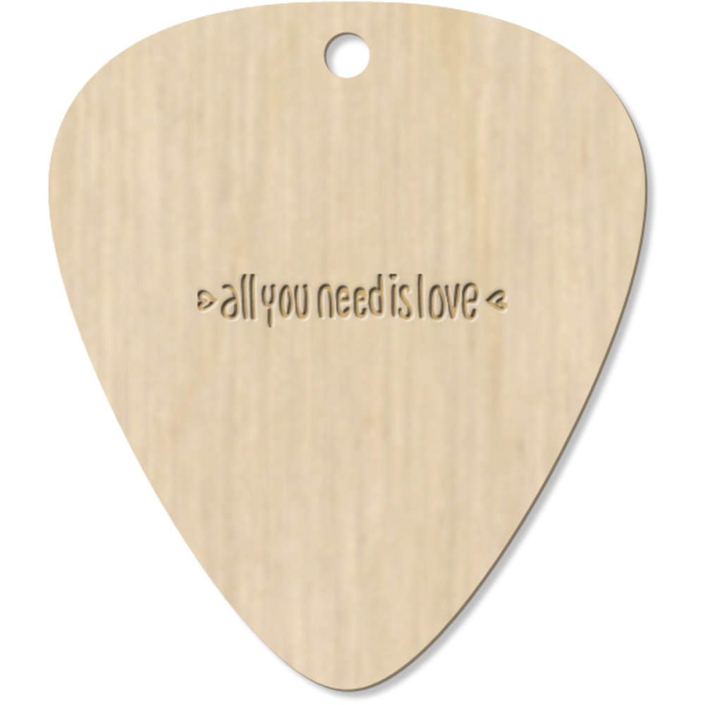 7 x 'All You Need Is Love Text' Guitar Picks / Pendants (GP00012307)