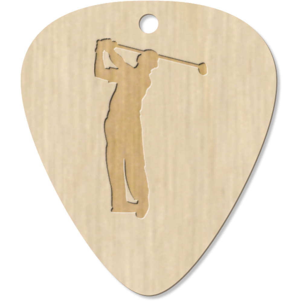 7 x 'Golfer Silhouette' Guitar Picks / Pendants (GP00012614)