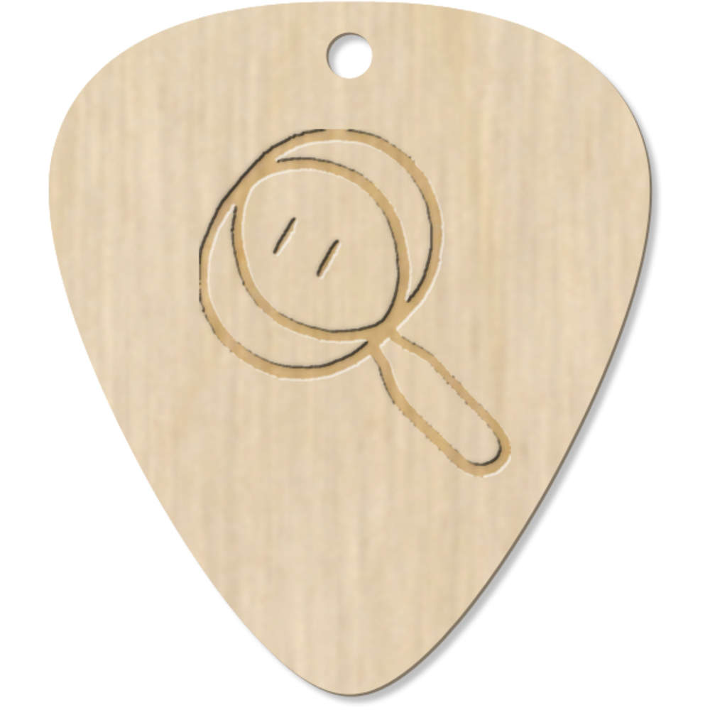7 x 'Magnifying Glass' Guitar Picks / Pendants (GP00012969)
