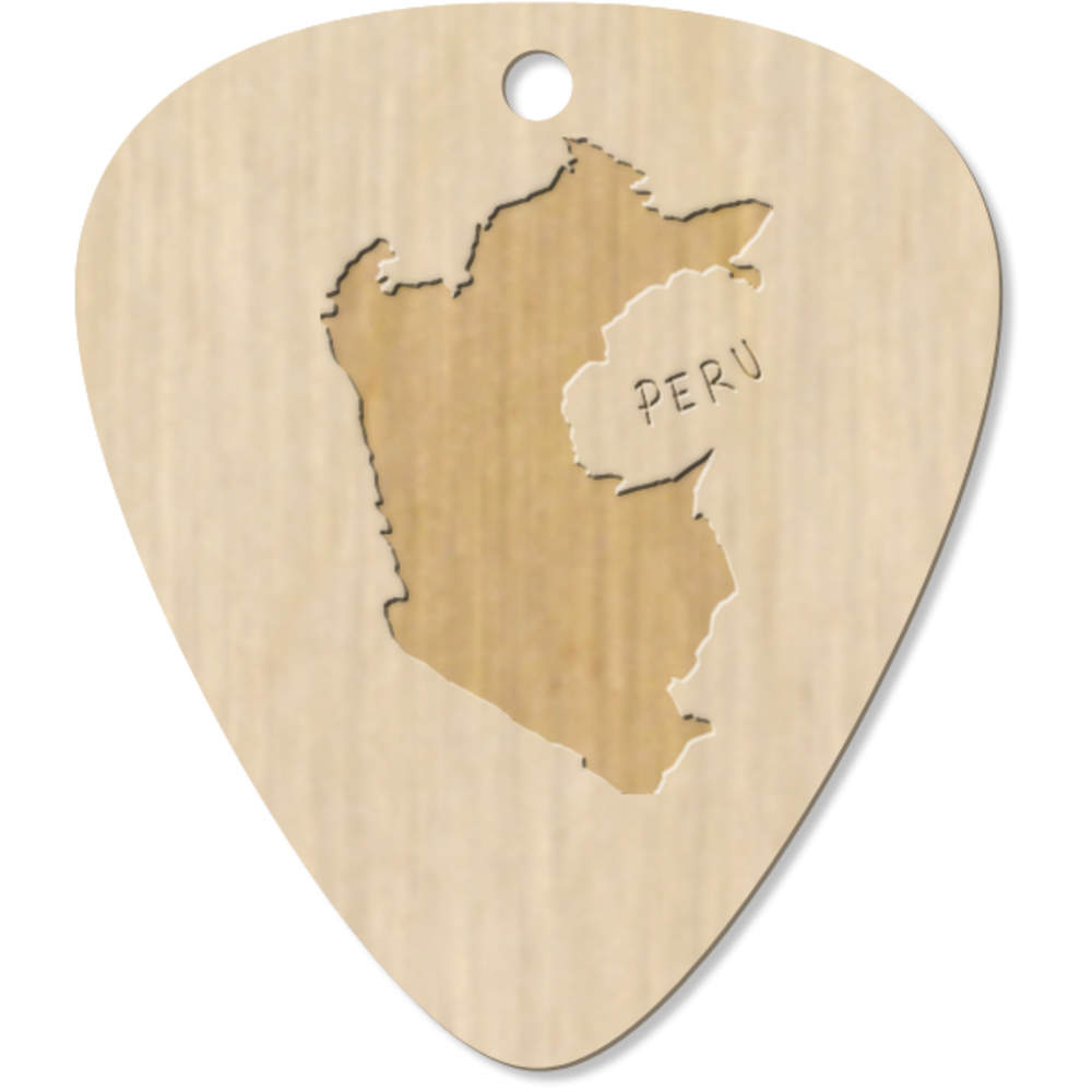 7 x 'Peru Country' Guitar Picks / Pendants (GP00013837)