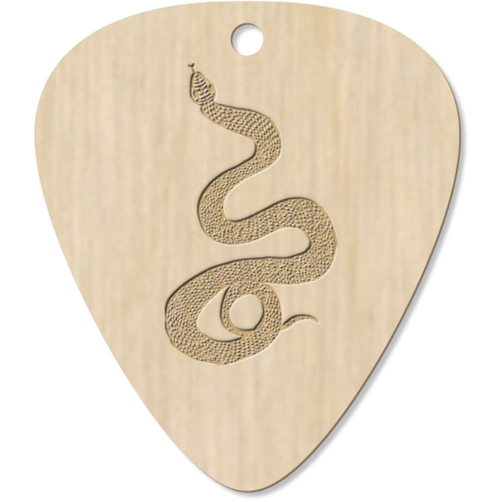 7 x 'Scaly Snake' Guitar Picks / Pendants (GP00013982)