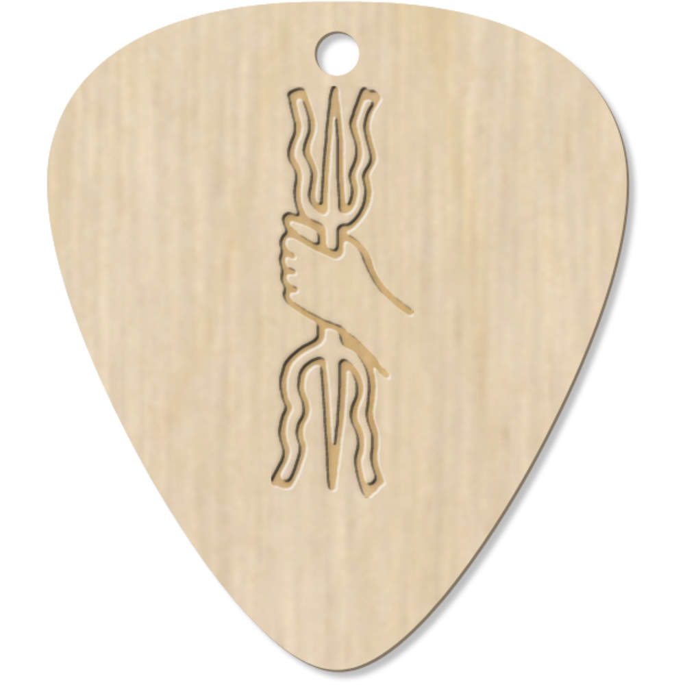 7 x 'Greek Trident' Guitar Picks / Pendants (GP00014176)
