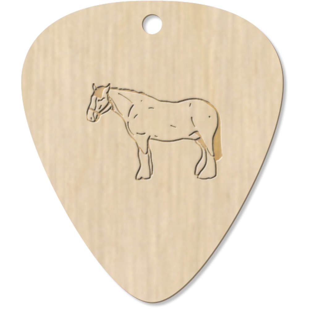 7 x 'Shire Horse' Guitar Picks / Pendants (GP00014621)