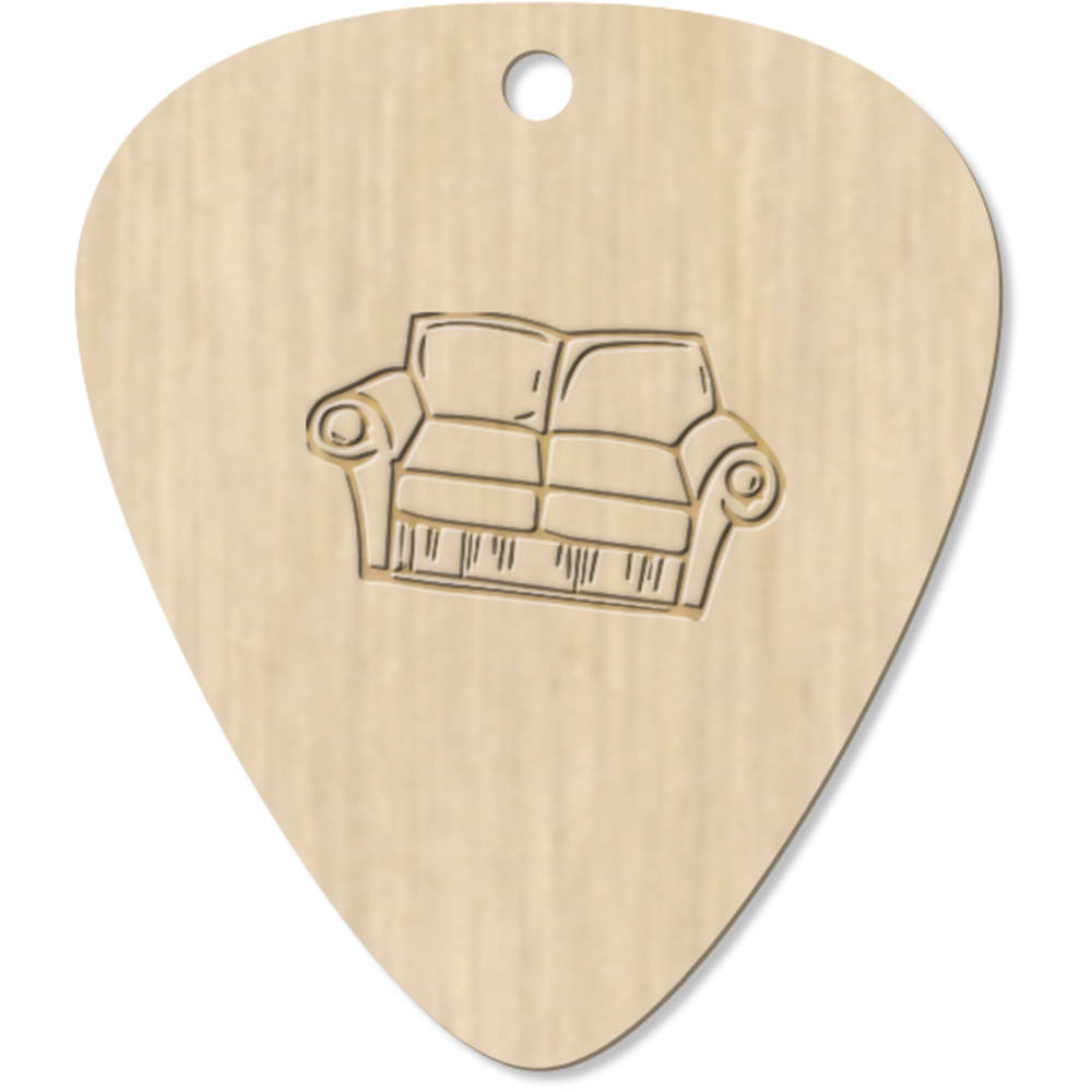 7 x 'Home Sofa' Guitar Picks / Pendants (GP00015126)