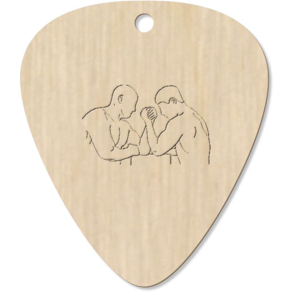 7 x 'Arm Wrestling' Guitar Picks / Pendants (GP00015536)
