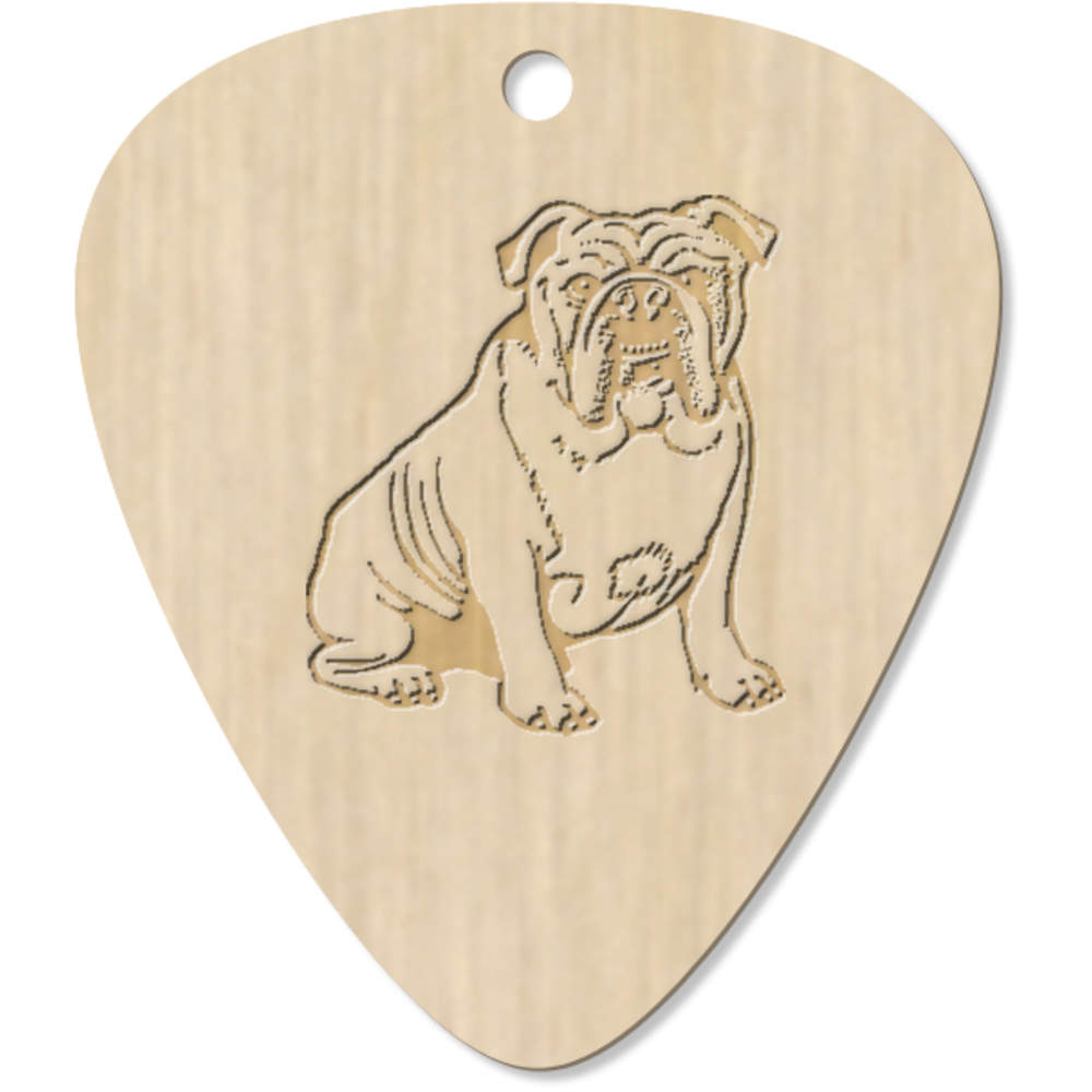 7 x 'English Bulldog' Guitar Picks / Pendants (GP00015730)