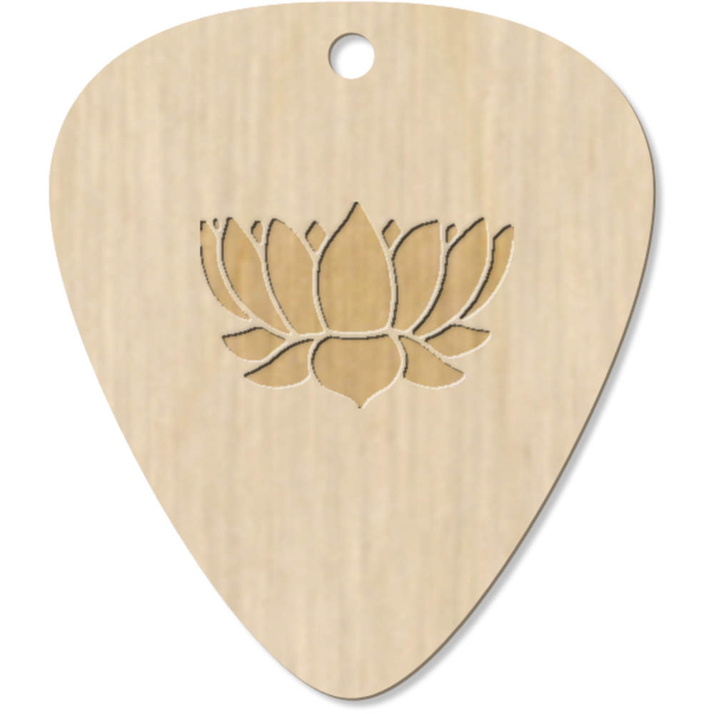 7 x 'Lotus Flower' Guitar Picks / Pendants (GP00015816)