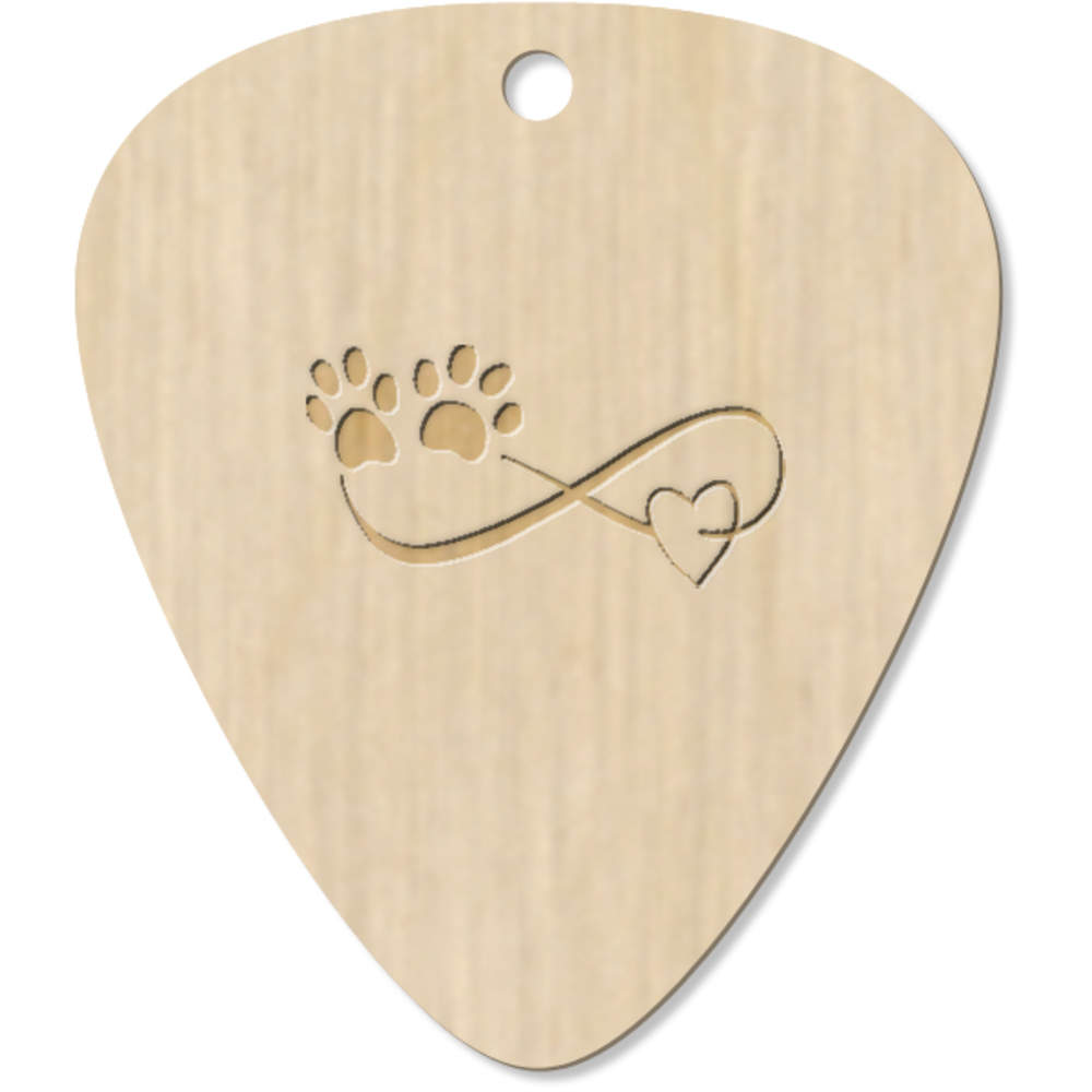 7 x 'Infinity Paws' Guitar Picks / Pendants (GP00016150)
