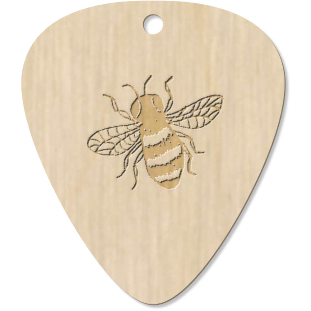 7 x 'Honey Bee' Guitar Picks / Pendants (GP00016480)