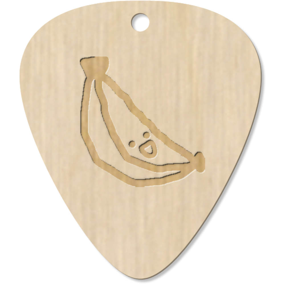7 x 'Kawaii Banana' Guitar Picks / Pendants (GP00017584)