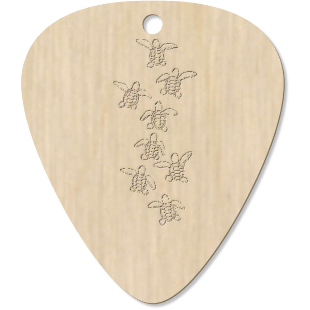 7 x 'Baby Sea Turtles' Guitar Picks / Pendants (GP00017783)