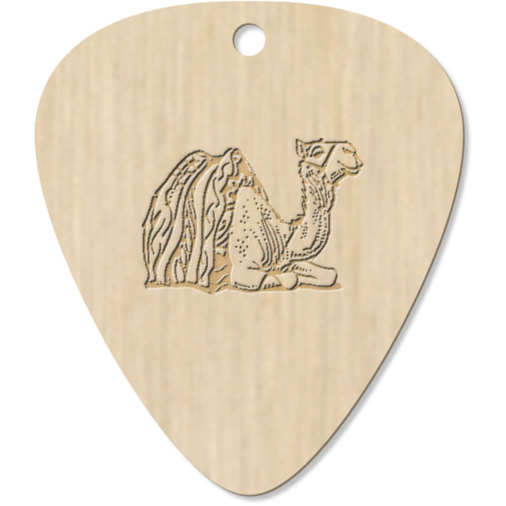7 x 'Sitting Camel' Guitar Picks / Pendants (GP00018060)
