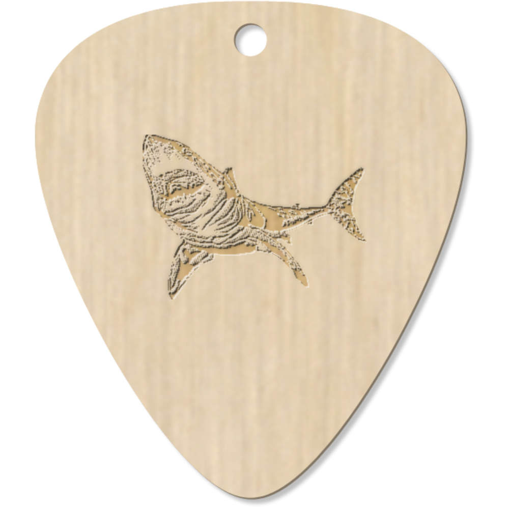 7 x 'Great White Shark' Guitar Picks / Pendants (GP00018833)