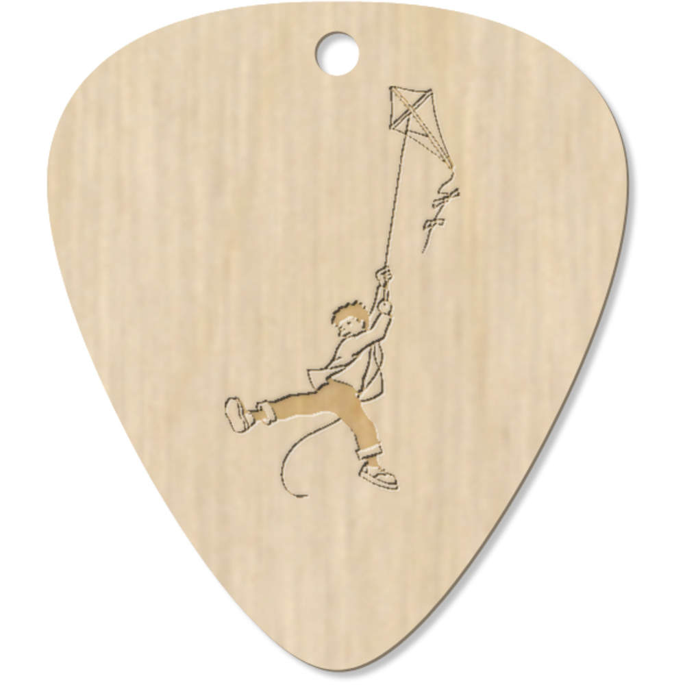 7 x 'Boy With Kite' Guitar Picks / Pendants (GP00019116)