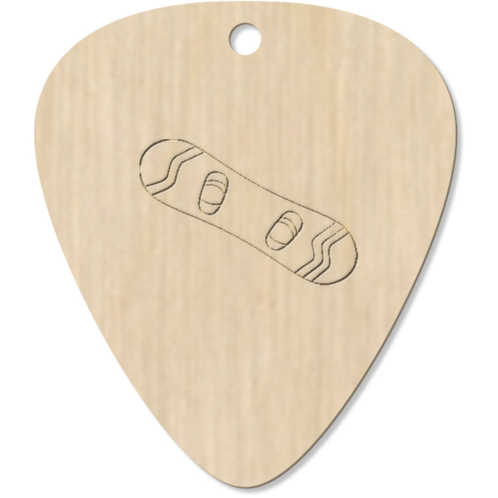 7 x 'Snowboard' Guitar Picks / Pendants (GP00019271)