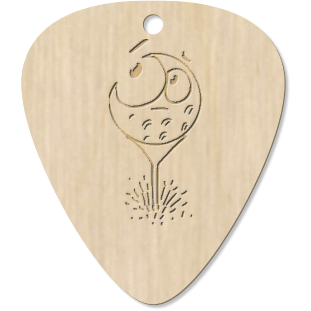 7 x 'Nervous Golf Ball' Guitar Picks / Pendants (GP00019730)