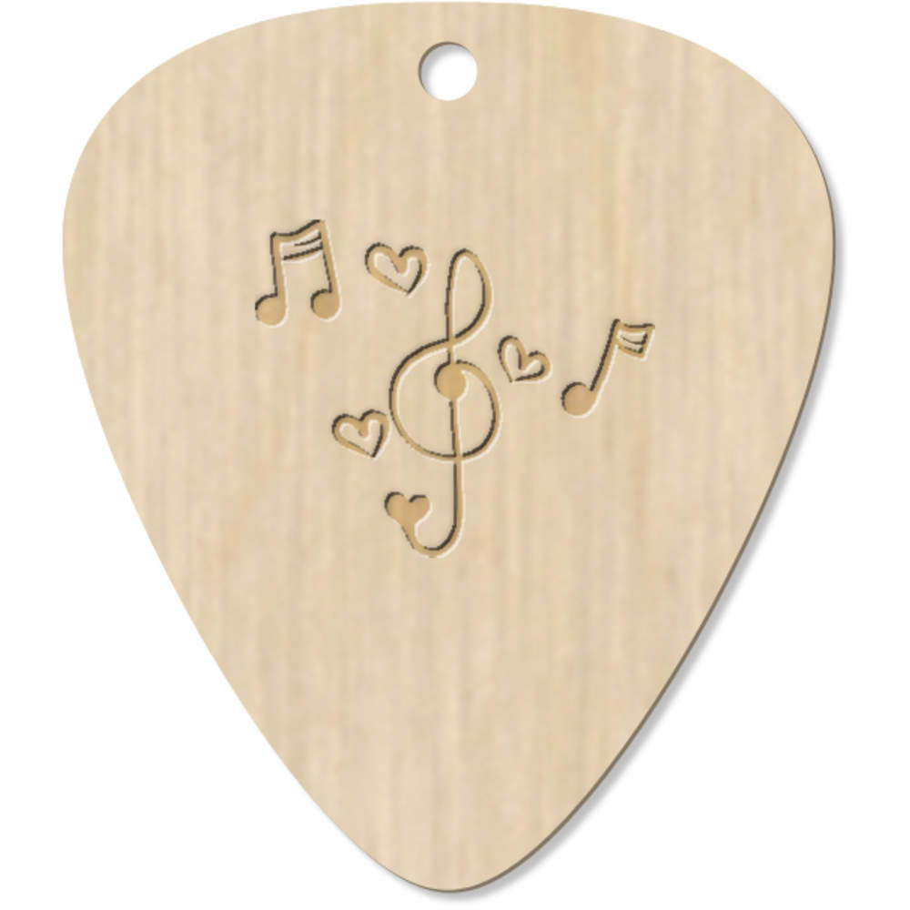 7 x 'Music Notes' Guitar Picks / Pendants (GP00021719)