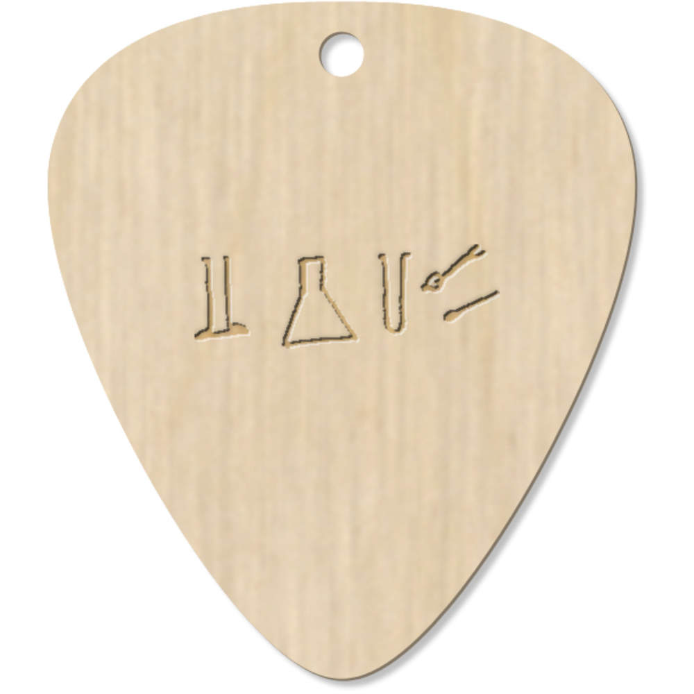 7 x 'Science Equipment' Guitar Picks / Pendants (GP00023310)