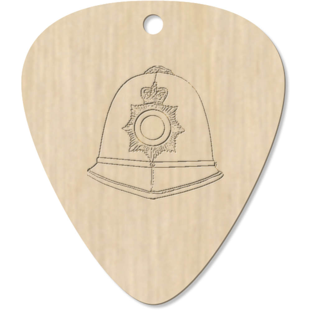 7 x 'Police Helmet' Guitar Picks / Pendants (GP00023391)