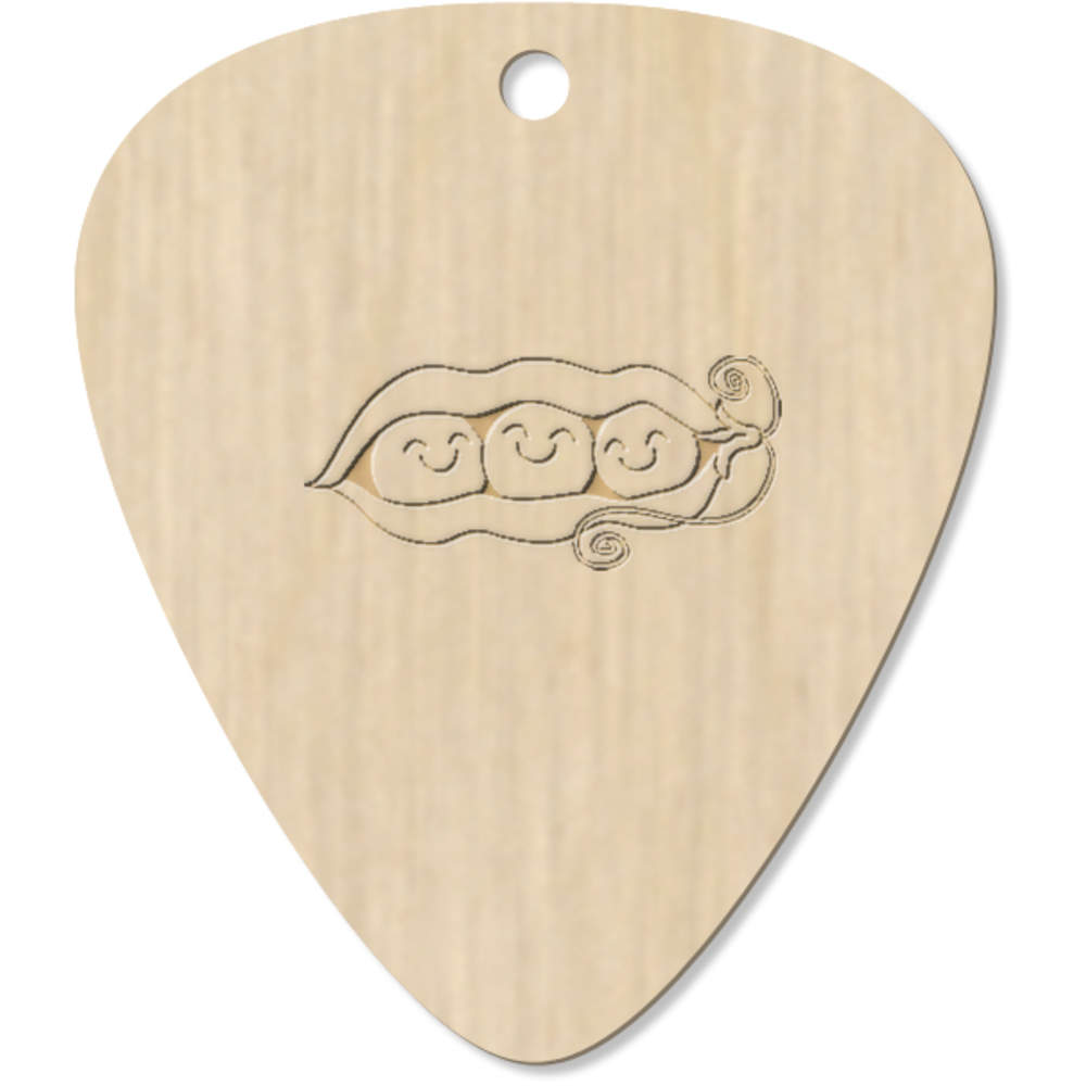 7 x 'Happy Peapod' Guitar Picks / Pendants (GP00023598)
