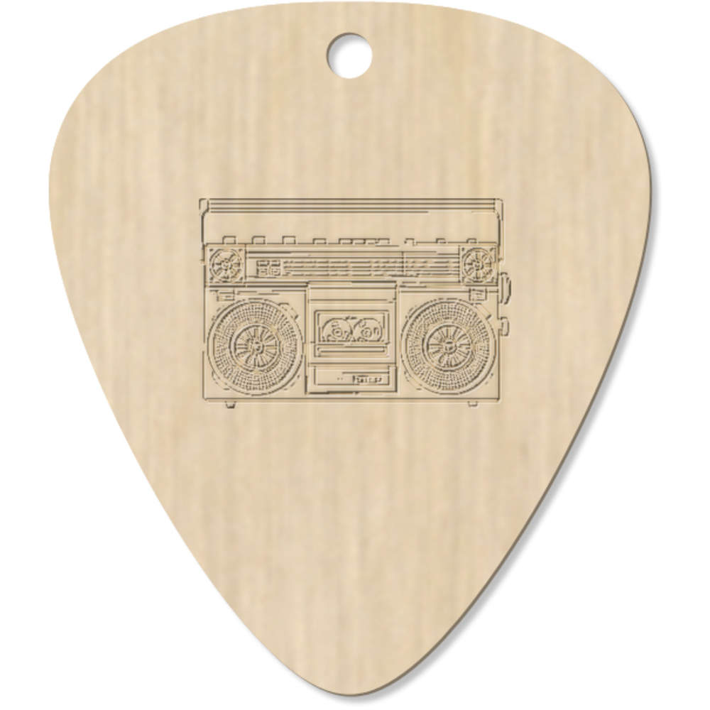 7 x 'Stereo Boombox' Guitar Picks / Pendants (GP00025159)