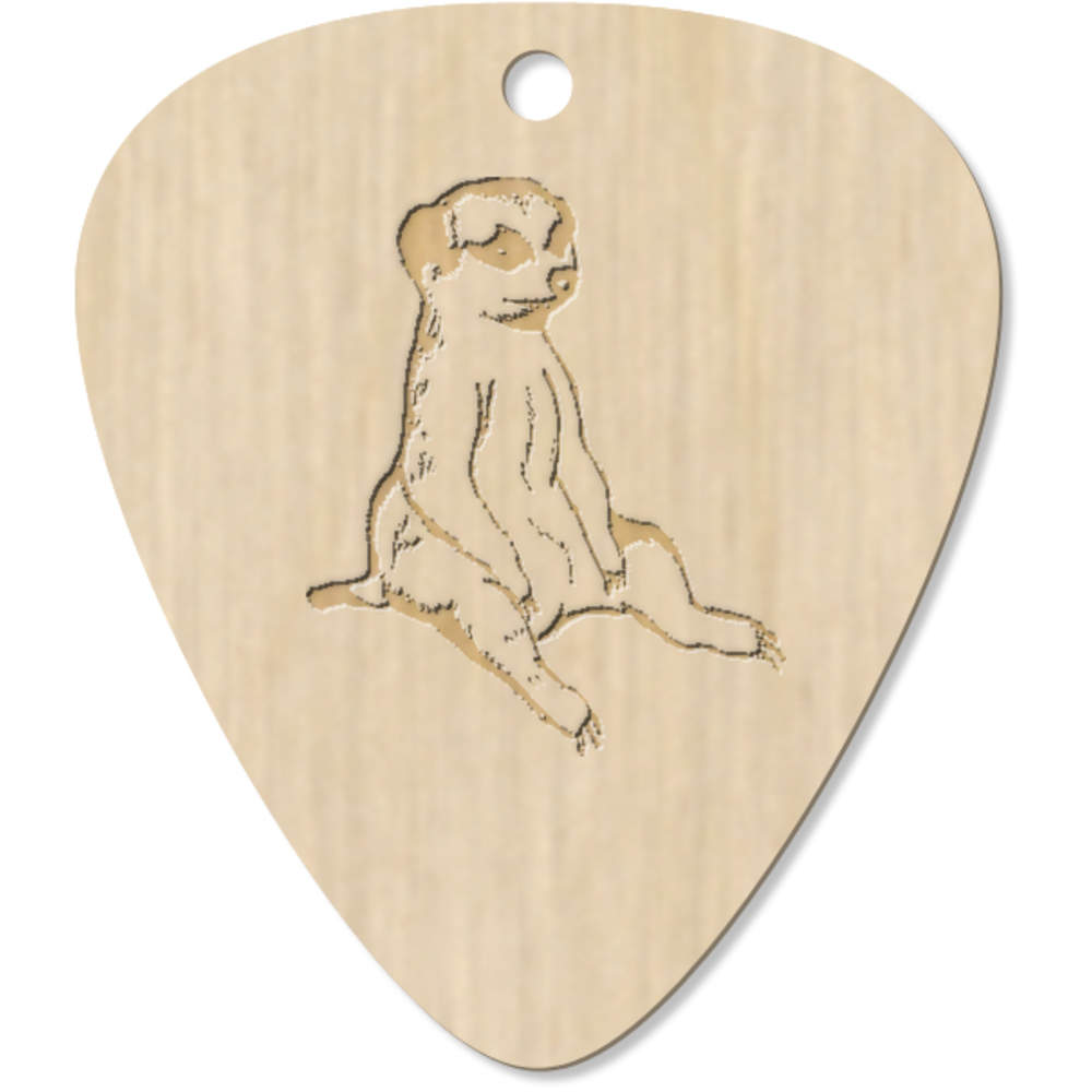 7 x 'Sitting Meerkat' Guitar Picks / Pendants (GP00025306)