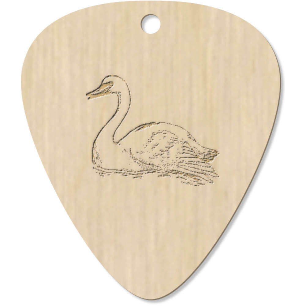7 x 'Swan' Guitar Picks / Pendants (GP00025308)