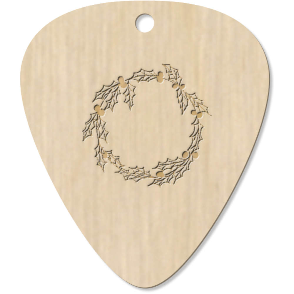 7 x 'Christmas Wreath' Guitar Picks / Pendants (GP00026159)