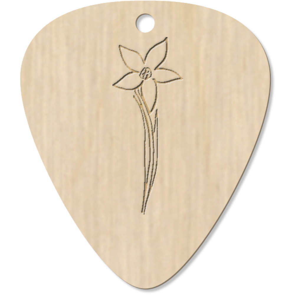 7 x 'Daffodil' Guitar Picks / Pendants (GP00027832)