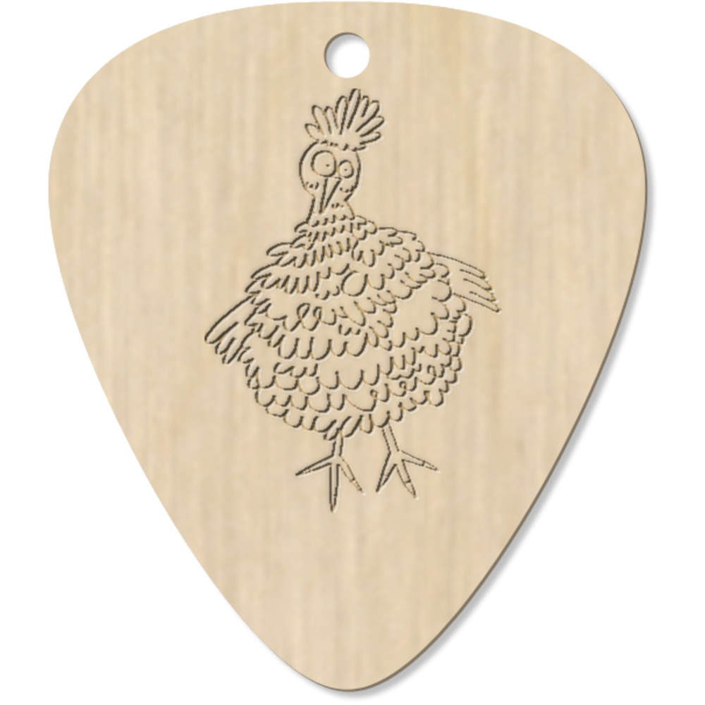 7 x 'Quirky Cartoon Chicken' Guitar Picks / Pendants (GP00030223)