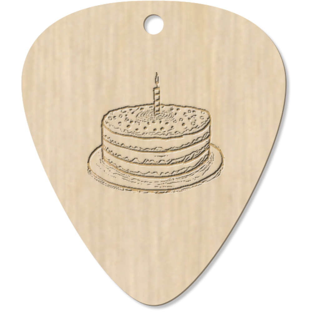7 x 'Birthday Cake ' Guitar Picks / Pendants (GP00032115)