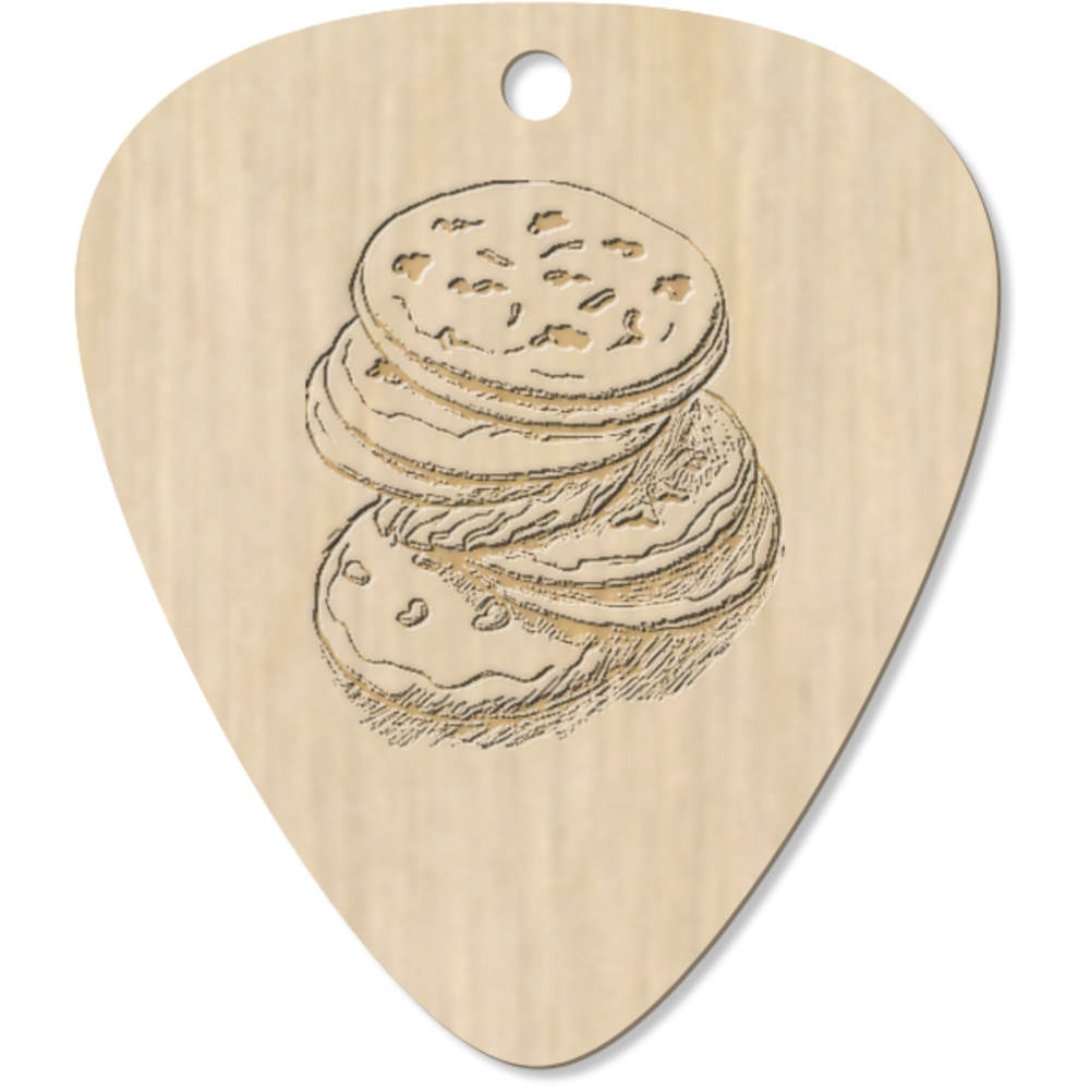 7 x 'Yummy cookies' Guitar Picks / Pendants (GP00032309)