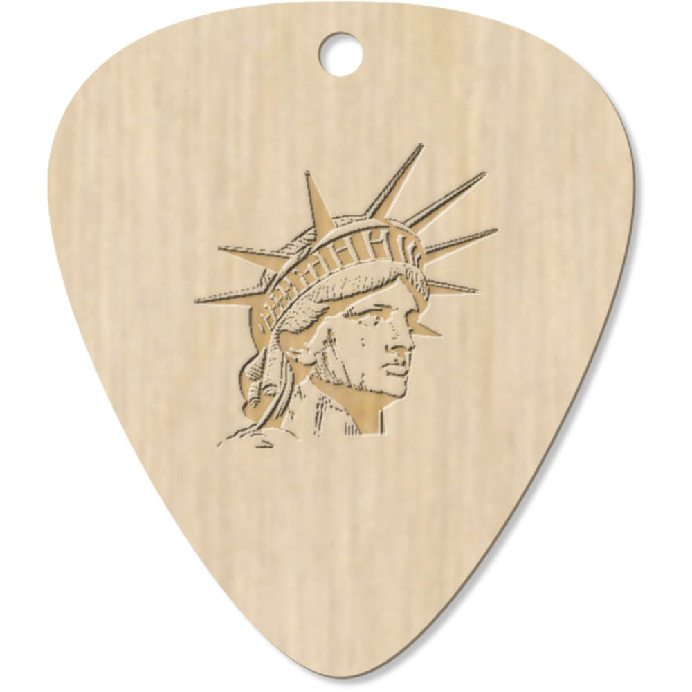 7 x 'Statue of Liberty Side View' Guitar Picks / Pendants (GP00032652)