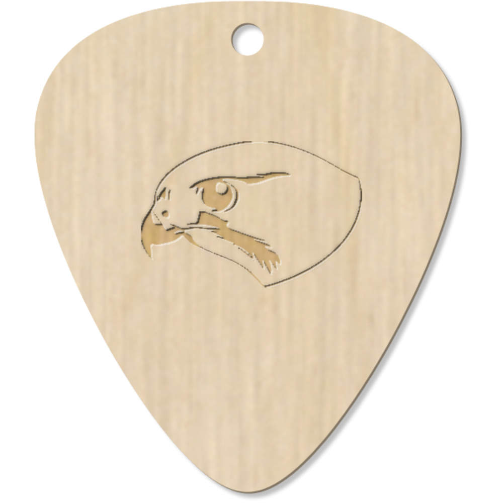 7 x 'Kestrel Head' Guitar Picks / Pendants (GP00033425)