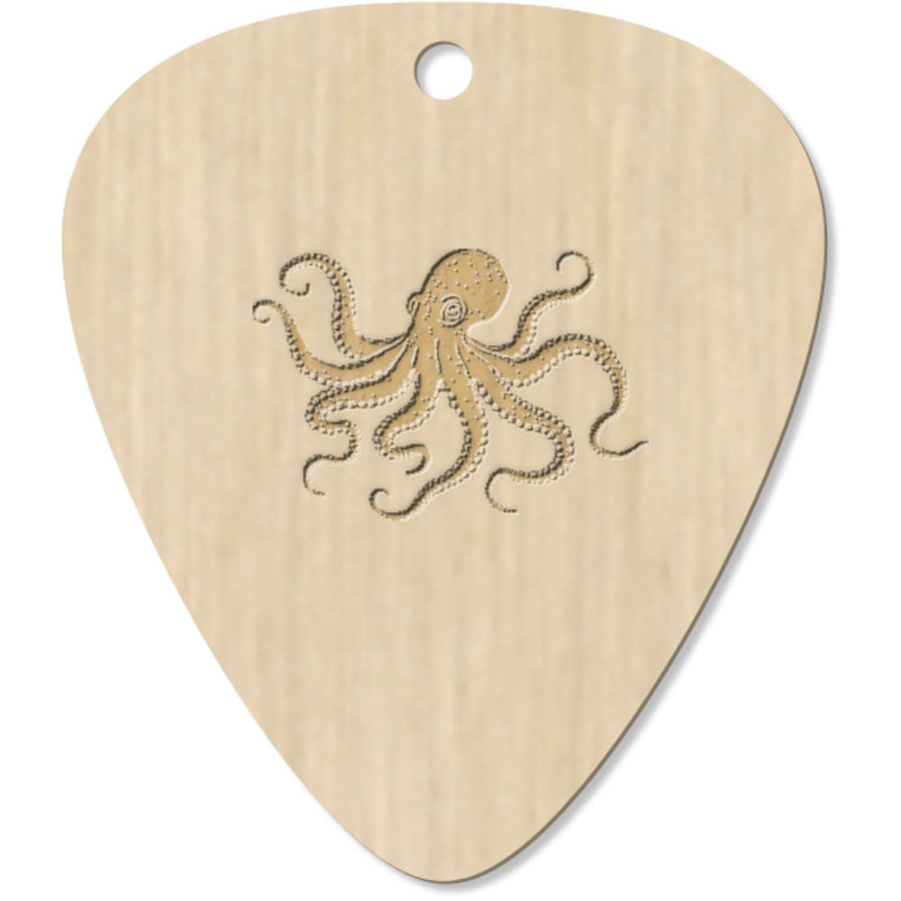7 x 'Happy Octopus ' Guitar Picks / Pendants (GP00033511)