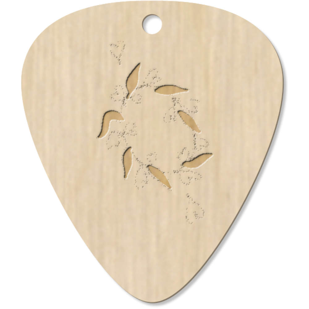 7 x 'A Wreath Of Hearts' Guitar Picks / Pendants (GP00034048)