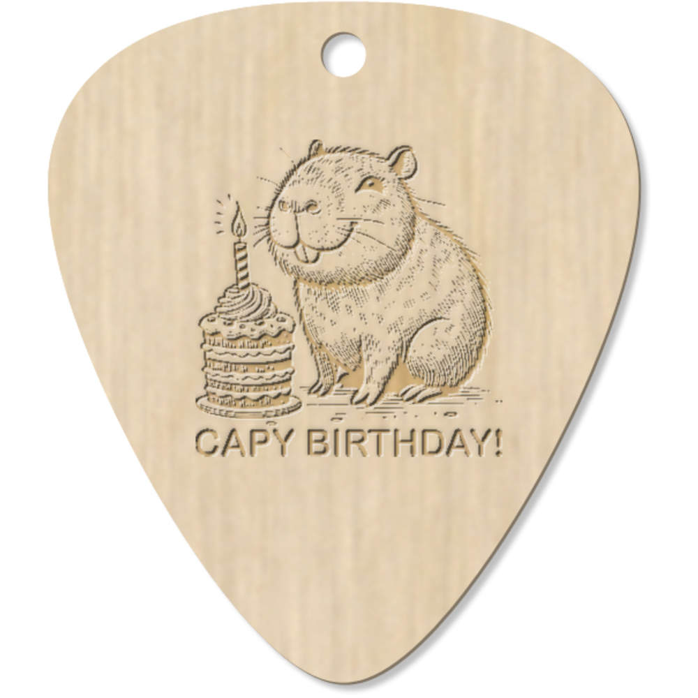7 x 'Capybara Birthday' Guitar Picks / Pendants (GP00034313)