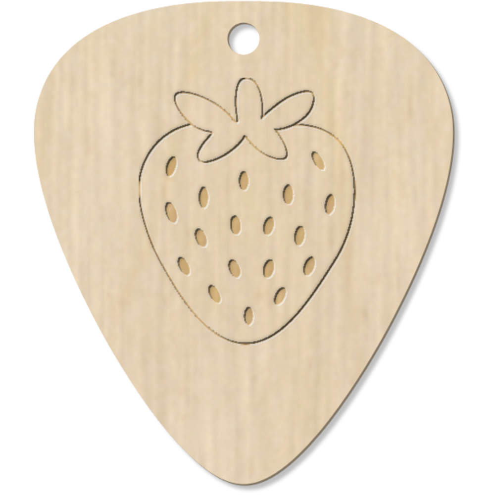7 x 'Strawberry' Guitar Picks / Pendants (GP00034883)
