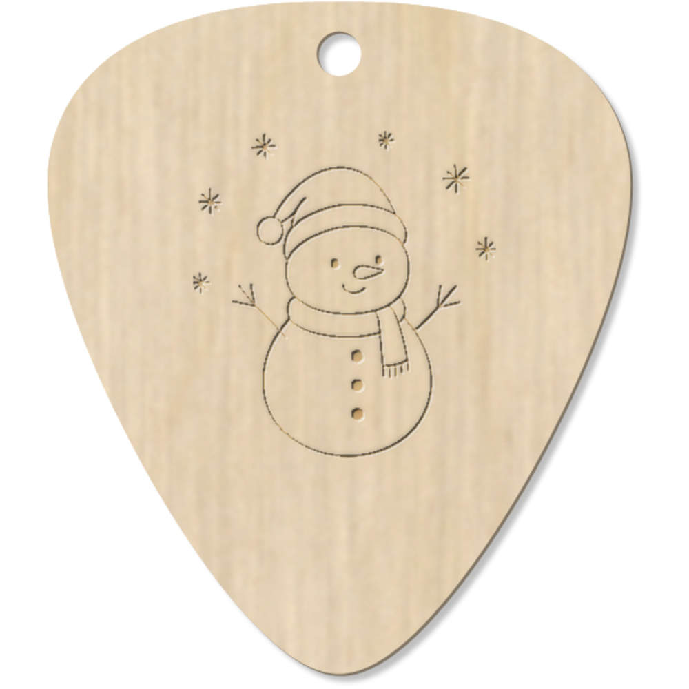 7 x 'Snowman' Guitar Picks / Pendants (GP00034950)